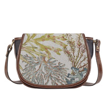 Load image into Gallery viewer, Ti Amo I love you Exclusive Brand - Natural Leaf - PU Leather Flap Saddle Bag One Size
