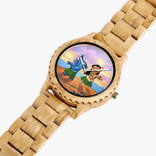 Load image into Gallery viewer, Ti Amo I love you Exclusive Brand  - Lilo &amp; Stitch - Italian Olive Lumber Wooden Watch
