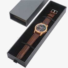 Load image into Gallery viewer, Ti Amo I love you - Exclusive Brand - Leopard &amp; Teal - Womens Designer Italian Olive Wood Watch - Leather Strap
