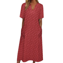 Load image into Gallery viewer, Ti Amo I love you - Exclusive Brand - Long Dress - Short Sleeves - 7-point Sleeve Long Dress - Sizes S-5XL
