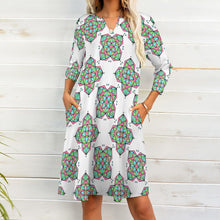 Load image into Gallery viewer, Ti Amo I love you - Exclusive Brand - 7-Point Long Sleeved Dress
