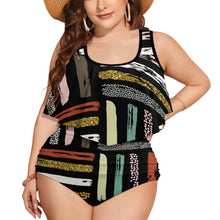 Load image into Gallery viewer, Ti Amo I love you Exclusive Brand  - Womens Plus Size 2pc Top+ Bottoms Swimsuit - Bathing Suits - Sizes XL-4XL
