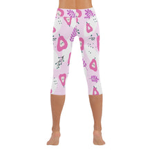 Load image into Gallery viewer, Ti Amo I love you - Exclusive Brand - Carousel Pink - Low Rise Capri Leggings - Sizes 2XS-5XL
