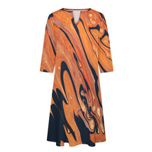 Load image into Gallery viewer, Ti Amo I love you - Exclusive Brand - 7-point Sleeve Dress - Sizes S-5XL
