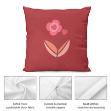 Load image into Gallery viewer, Ti Amo I love you - Exclusive Brand - 9 Colors - 7 Sizes - Flower Plush Pillow Case
