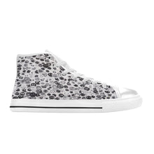 Load image into Gallery viewer, Ti Amo I love you - Exclusive Brand  - Black &amp; White - Faces - Men&#39;s High Top Canvas Shoes - Sizes 6-14
