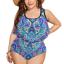 Load image into Gallery viewer, Ti Amo I love you Exclusive Brand  - Womens Plus Size 2pc Top+ Bottoms Swimsuit - Bathing Suits - Sizes XL-4XL
