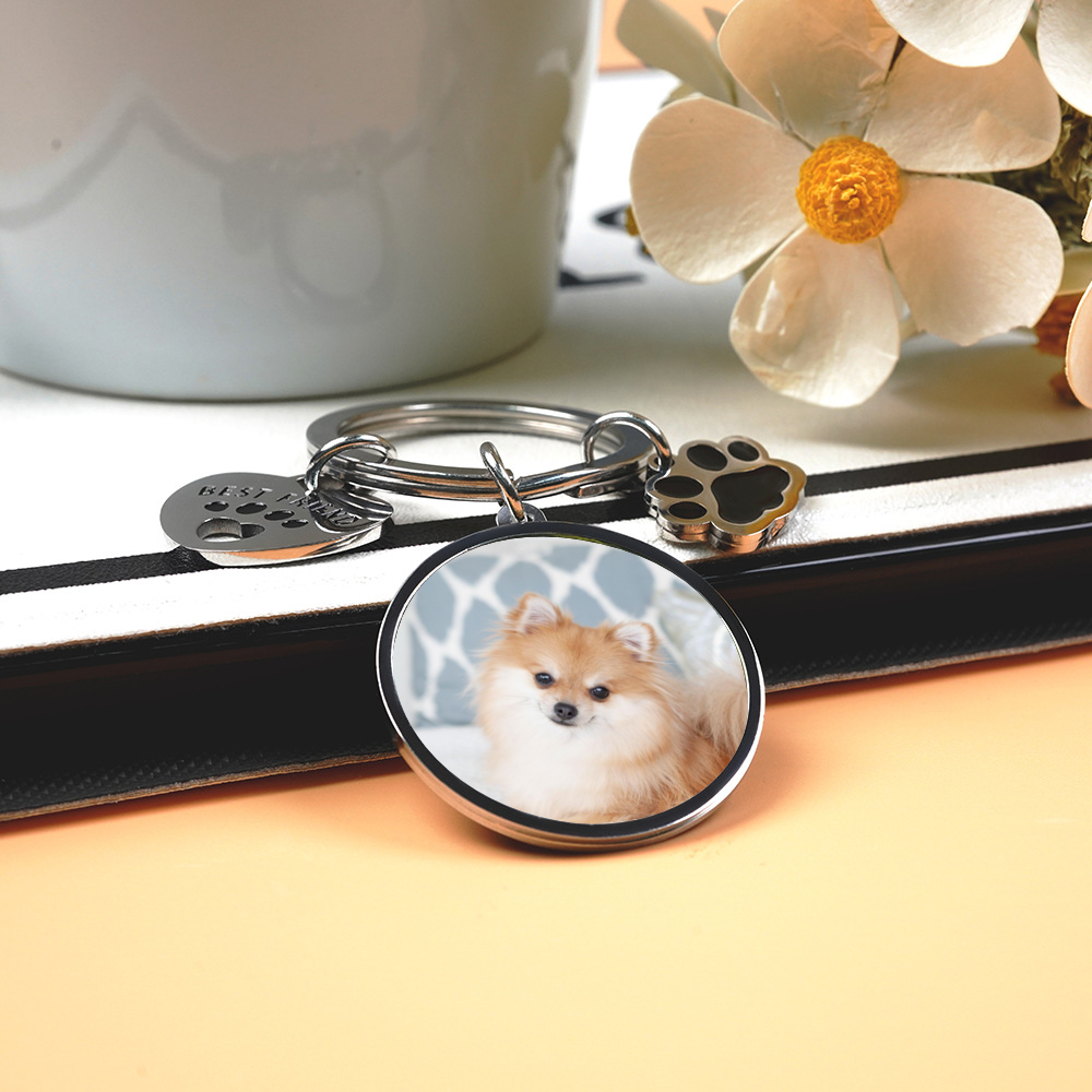 Your Custom Photo Keychain Pet Charm Key Ornaments Pet Memorial Keychain