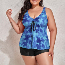 Load image into Gallery viewer, Ti Amo I love you - Exclusive Brand - Women&#39;s Plus Size Drawstring 2pc Swimsuit - Sizes XL-5XL
