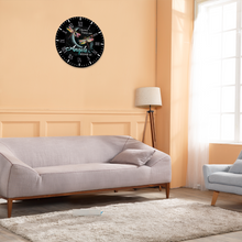 Load image into Gallery viewer, 15&quot; Custom Round Non-ticking Wooden Wall Clock
