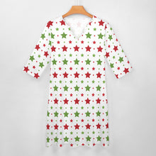 Load image into Gallery viewer, Ti Amo I love you - Exclusive Brand - 8 Styles Christmas -  7-point Sleeve Dresses - Sizes S-5XL
