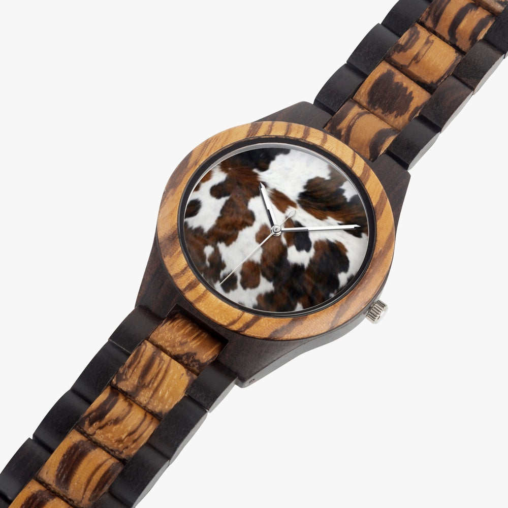 Ti Amo I love you - Exclusive Brand  - Cow Spots - Indian Ebony Wooden Watch