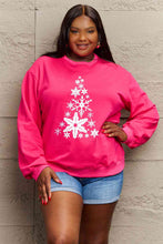 Load image into Gallery viewer, Simply Love Full Size Snowflake Christmas Tree Graphic Sweatshirt
