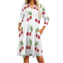 Load image into Gallery viewer, Ti Amo I love you - Exclusive Brand - 10 Styles - Fruit &amp; Veggies - 7-point Sleeve Dress - Sizes S-5XL
