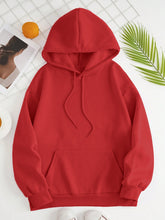 Load image into Gallery viewer, Drawstring Dropped Shoulder Hoodie
