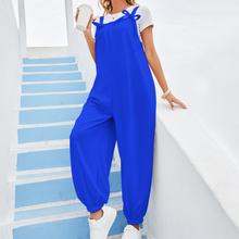 Load image into Gallery viewer, Ti Amo I love you - Exclusive Brand - Blue Blue Eyes- Womens Jumpsuit with Stylish Bow Spaghetti Straps
