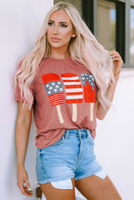 Load image into Gallery viewer, US Flag Round Neck Short Sleeve T-Shirt
