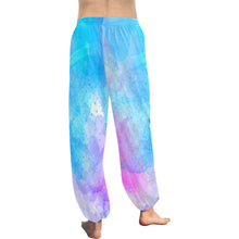 Load image into Gallery viewer, Ti Amo I love you - Exclusive Brand  - Picton Blue &amp; Lavender Watercolor - Women&#39;s Harem Pants - Sizes XS- 2XL
