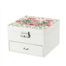 Load image into Gallery viewer, Your Customizable White Lockable PU Jewelry Box Gift Box
