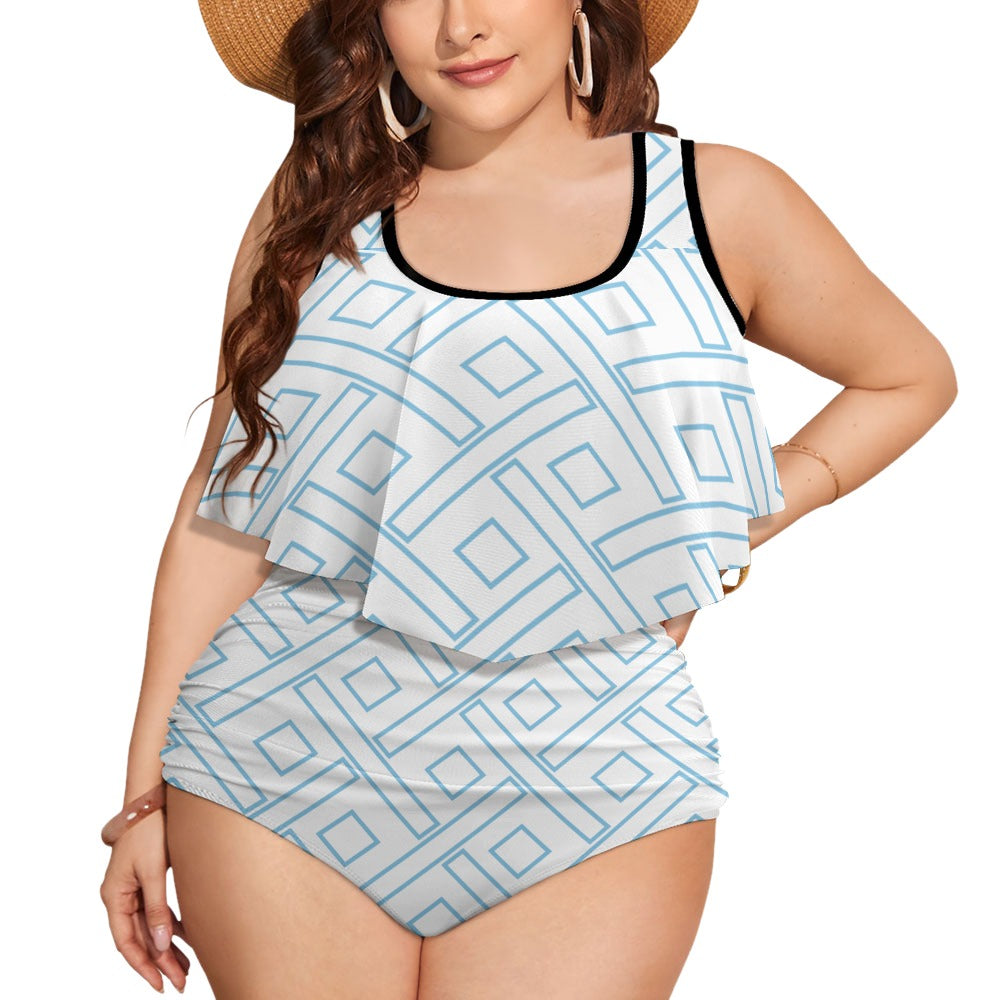 Ti Amo I love you Exclusive Brand  - Womens Plus Size 2pc Top+ Bottoms Swimsuit - Bathing Suits - Sizes XL-4XL