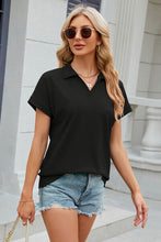 Load image into Gallery viewer, 4 Colors - Johnny Collar Short Sleeve Blouse
