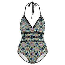 Load image into Gallery viewer, Ti Amo I love you - Exclusive Brand - Geometric Pattern - Plus Size Swimsuit
