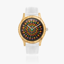 Load image into Gallery viewer, Ti Amo I love you - Exclusive Brand - Mandala - Womens Designer Italian Olive Wood Watch - Leather Strap
