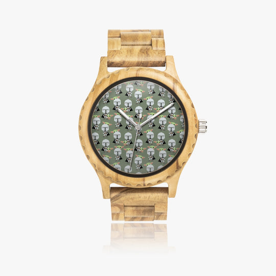Ti Amo I love you - Exclusive Brand  - The Mandalorian - Italian Olive Lumber Wooden Watch