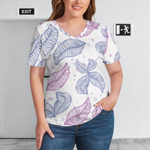 Load image into Gallery viewer, Ti Amo I love you - Exclusive Brand - Womens Plus Size V-Neck Short Sleeve Ladies T-Shirts - Sizes XL-4XL
