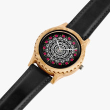 Load image into Gallery viewer, Ti Amo I love you - Exclusive Brand - Rose Mandala - Womens Designer Italian Olive Wood Watch - Leather Strap
