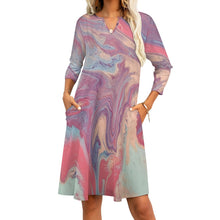 Load image into Gallery viewer, Ti Amo I love you - Exclusive Brand - 7-point Sleeve Dress - Sizes S-5XL
