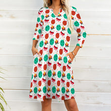 Load image into Gallery viewer, Ti Amo I love you - Exclusive Brand - 8 Styles Christmas -  7-point Sleeve Dresses - Sizes S-5XL
