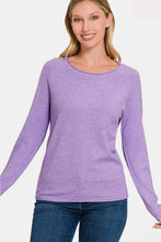 Load image into Gallery viewer, Zenana Rolled Round Neck Long Sleeve Sweater
