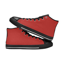 Load image into Gallery viewer, Ti Amo I love you - Exclusive Brand - Womens High Top Canvas Shoes with Black Soles
