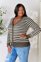 Load image into Gallery viewer, Zenana Full Size Striped Snap Down Cardigan
