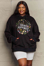 Load image into Gallery viewer, Simply Love Simply Love Full Size CREATE HAPPINESS Graphic Hoodie
