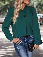 Load image into Gallery viewer, V-Neck Cutout Long Sleeve Blouse
