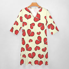 Load image into Gallery viewer, Ti Amo I love you - Exclusive Brand - 7-Point Long Sleeved Dress
