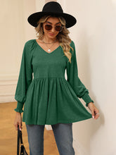 Load image into Gallery viewer, V-Neck Lantern Sleeve Blouse
