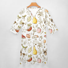 Load image into Gallery viewer, Ti Amo I love you - Exclusive Brand - 10 Styles - Fruit &amp; Veggies - 7-point Sleeve Dress - Sizes S-5XL
