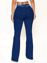 Load image into Gallery viewer, Striped Raw Hem Jeans - Sizes S-2XL
