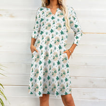 Load image into Gallery viewer, Ti Amo I love you - Exclusive Brand - 8 Styles Christmas -  7-point Sleeve Dresses - Sizes S-5XL
