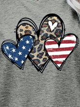 Load image into Gallery viewer, US Flag Leopard Heart Graphic Tee
