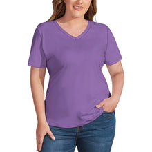 Load image into Gallery viewer, Ti Amo I love you - Exclusive Brand - Womens Plus Size V-Neck Short Sleeve Ladies T-Shirts - Sizes XL-4XL
