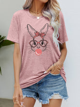 Load image into Gallery viewer, Easter Bunny Graphic Round Neck T-Shirt
