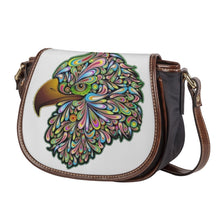 Load image into Gallery viewer, Ti Amo I love you - Exclusive Brand - Colorful Eagle - PU Leather Flap Saddle Bag
