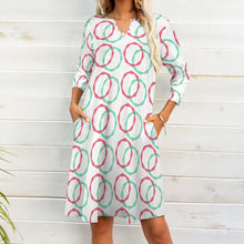 Load image into Gallery viewer, Ti Amo I love you - Exclusive Brand - 7-Point Long Sleeved Dress
