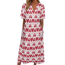 Load image into Gallery viewer, Ti Amo I love you - Exclusive Brand - Long Dress - Short Sleeves - 7-point Sleeve Long Dress - Sizes S-5XL
