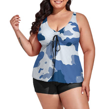 Load image into Gallery viewer, Ti Amo i loved you - Exclusive Brand - Women&#39;s Plus Size Drawstring 2pc Swimsuit - Sizes XL-6XL
