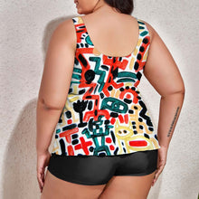 Load image into Gallery viewer, Ti Amo I love you - Exclusive Brand - Women&#39;s Plus Size Drawstring 2pc Swimsuit - Sizes XL-6XL
